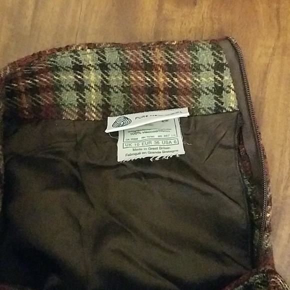 Laura Ashley Vintage Pencil Plaid Skirt - Picture 3 of 3